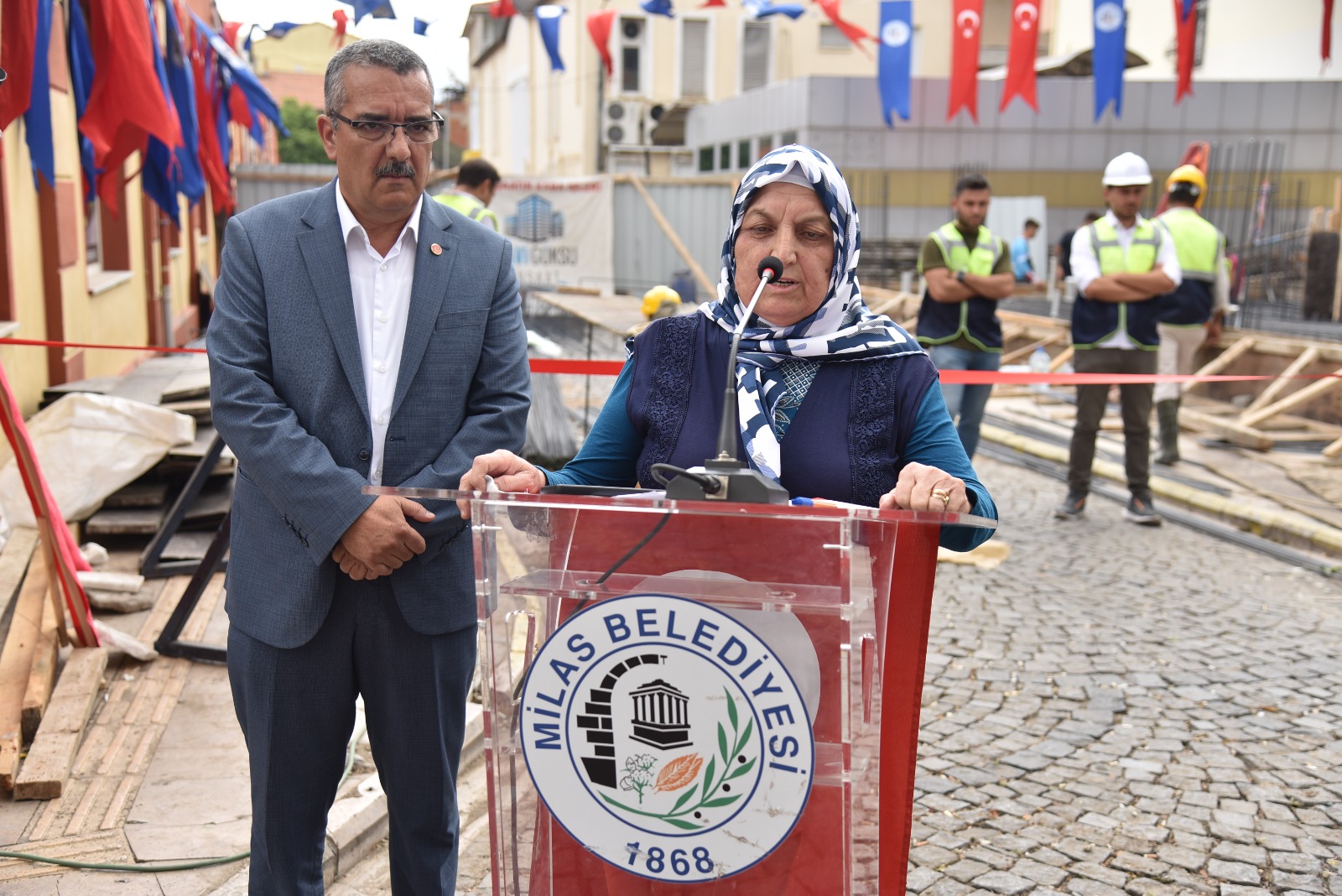 Polis Memuru Mehmet İşler’ sağlık evinde temel atma töreni düzenlendi.