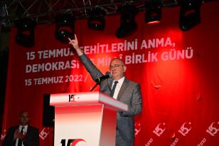 Başkan Cengiz Ergün, 15 Temmuz Demokrasi ve Milli Birlik Günü dolayısıyla mesaj yayınladı