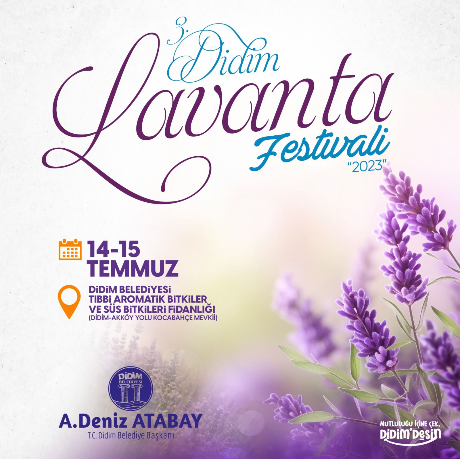 Lavanta Festivali 14 Temmuz Cuma günü kapılarını açacak.