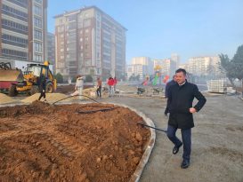 Başkan Sarıkurt Şeyhsinan Mahallesi’ndeki Çalışmaları Yerinde İnceledi