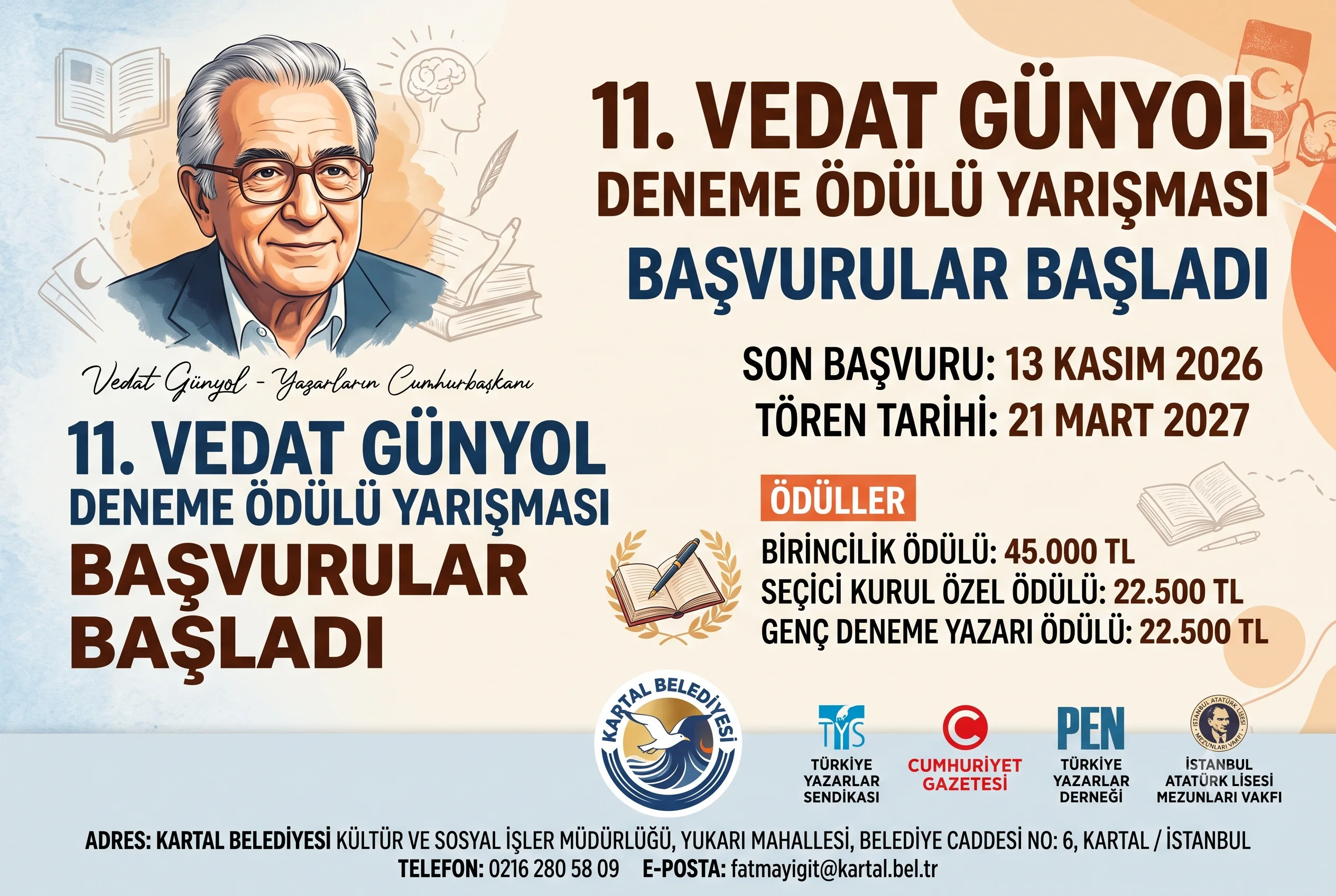 Vedat Günyol 11. Deneme Ödülü Başvuruları Başladı